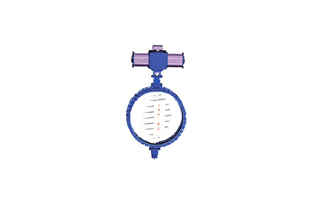 Pneumatic ventilation butterfly valve